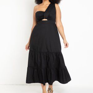 Eloquii One Shoulder black dress
